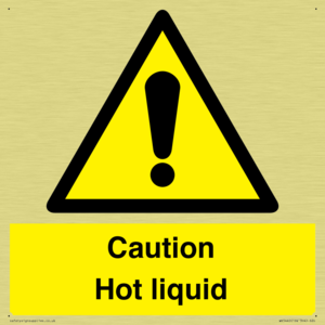 Caution Hot liquid